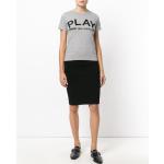 Magliette & T-shirt stampate grigie di cotone Comme des Garçons PLAY 