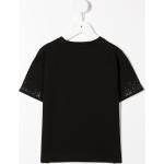 Magliette & T-shirt scontate nere S animalier con borchie con scollo tondo mezza manica con scollo rotondo per Donna 