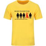 Magliette & T-shirt gialle 3 XL taglie comode mezza manica 1 pezzo con manica corta per Uomo 