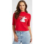 Magliette & T-shirt stampate rosse S di cotone a tema coniglio Guess 