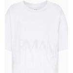 Magliette & T-shirt bianche XS in misto cotone tinta unita con scollo tondo mezza manica con scollo rotondo per Donna Giorgio Armani Exchange 