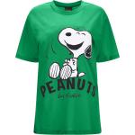 Magliette & T-shirt verdi L di cotone mezza manica con scollo rotondo per Donna Freddy Snoopy 