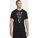T-shirt scontate nere XL da fitness per Uomo Nike 