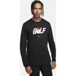 T-shirt da golf a manica lunga Nike – Uomo - Nero