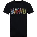 Magliette & T-shirt nere XXL taglie comode di cotone mezza manica con scollo rotondo per Uomo Capitan America 