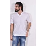 Magliette & T-shirt scontate bianche XXL taglie comode di cotone con scollo a V per la primavera con scollo a V per Uomo Daniele Fiesoli 