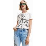 Magliette & T-shirt Regular Fit scontate bianche XL per Donna Desigual Looney Tunes 
