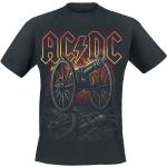 Magliette & T-shirt nere XXL taglie comode di cotone con scollo tondo mezza manica con scollo rotondo per Uomo AC/DC 