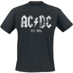 Magliette & T-shirt nere XL taglie comode di cotone con scollo tondo mezza manica con scollo rotondo per Uomo AC/DC 