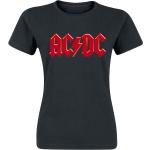 T-Shirt di AC/DC - Red Logo - S a XXL - Donna - nero