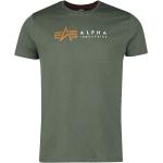 Magliette & T-shirt verde oliva XXL di cotone con scollo tondo con scollo rotondo per Uomo Alpha Industries Inc. 