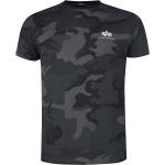 Magliette & T-shirt militari nere XXL taglie comode di cotone mimetiche con scollo tondo con scollo rotondo per Uomo Alpha Industries Inc. 