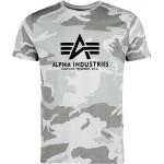 Magliette & T-shirt militari bianche XXL taglie comode mimetiche con scollo tondo con scollo rotondo per Uomo Alpha Industries Inc. Basic 