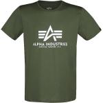 Magliette & T-shirt verde scuro XXL taglie comode di cotone con scollo tondo con scollo rotondo per Uomo Alpha Industries Inc. Basic 