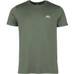 Magliette & T-shirt verdi XXL taglie comode di cotone con scollo tondo con scollo rotondo per Uomo Alpha Industries Inc. Basic 