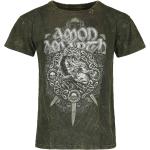 Magliette & T-shirt grigie M di cotone batik con scollo tondo mezza manica con scollo rotondo per Uomo Amon Amarth 
