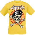 Magliette & T-shirt gialle XXL con scollo tondo mezza manica con scollo rotondo per Uomo Anthrax 