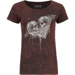 Magliette & T-shirt bordeaux XXL di cotone con scollo tondo con scollo rotondo per Donna Black Premium by EMP 