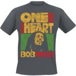 T-Shirt di Bob Marley - One Love One Heart - S a XXL - Uomo - carbone