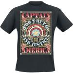 T-Shirt di Captain America - Flourish Shield - M a XXL - Uomo - nero
