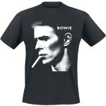 Magliette & T-shirt nere XXL taglie comode di cotone con scollo tondo mezza manica con scollo rotondo per Uomo David Bowie 