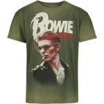Magliette & T-shirt verdi 3 XL taglie comode di cotone con scollo tondo mezza manica con scollo rotondo per Uomo David Bowie 