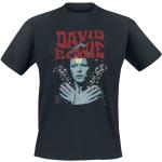 Magliette & T-shirt nere XXL taglie comode di cotone con scollo tondo mezza manica con scollo rotondo per Uomo David Bowie 