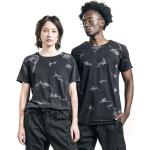 Magliette & T-shirt urban nere XL di cotone con scollo tondo manica lunga con scollo rotondo per Donna 