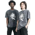 Magliette & T-shirt urban grigie XL di cotone con scollo tondo mezza manica con scollo rotondo per Donna 