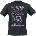 Magliette & T-shirt nere L di cotone con scollo tondo per l'autunno mezza manica con scollo rotondo per Uomo Fall out boy 