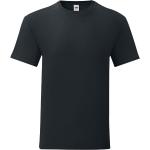 Magliette & T-shirt nere M taglie comode di cotone con scollo tondo mezza manica con scollo rotondo per Uomo Fruit of the Loom 