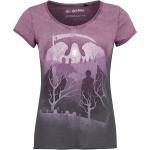 Magliette & T-shirt lilla L di cotone batik con scollo a V mezza manica con scollo a V per Donna Harry Potter 