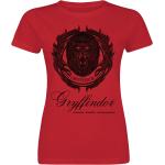 T-Shirt di Harry Potter - Gryffindor - Courage Bravery Determination - S a XXL - Donna - rosso