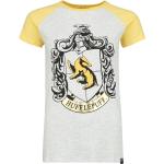 Magliette & T-shirt grigie XL di cotone con scollo tondo mezza manica con scollo rotondo per Donna Harry Potter Hufflepuff 