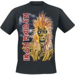 Magliette & T-shirt nere 5 XL taglie comode di cotone con scollo tondo mezza manica con scollo rotondo per Uomo Iron Maiden 