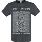 T-Shirt di Joy Division - Amplified Collection - Unknown Pleasures - S a 3XL - Uomo - carbone