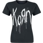 Magliette & T-shirt nere XXL di cotone con scollo tondo mezza manica con scollo rotondo per Donna Korn 