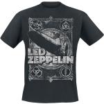 Magliette & T-shirt nere 4 XL di cotone con scollo tondo mezza manica con scollo rotondo per Uomo Led Zeppelin 