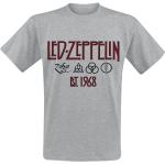 Magliette & T-shirt grigie 3 XL taglie comode di cotone con scollo tondo mezza manica con scollo rotondo per Uomo Led Zeppelin 