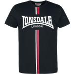 Magliette & T-shirt nere XXL taglie comode di cotone con scollo tondo con scollo rotondo per Uomo Lonsdale 