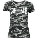 Magliette & T-shirt militari grigie XXL di cotone mimetiche con scollo tondo mezza manica con scollo rotondo per Donna Lonsdale 
