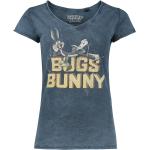 Magliette & T-shirt blu XL di cotone batik con scollo a V mezza manica con scollo a V per Donna Baby Looney Tunes Looney Tunes Bugs Bunny 