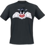 Magliette & T-shirt nere XL di cotone con scollo tondo mezza manica con scollo rotondo per Uomo Baby Looney Tunes Looney Tunes Gatto Silvestro e Titti Gatto Silvestro 