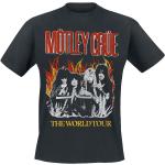 T-Shirt di Mötley Crüe - Vintage World Tour Flames - M a 4XL - Uomo - nero