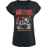 T-Shirt di Mötley Crüe - Vintage World Tour Flames - S a XXL - Donna - nero