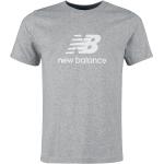 Magliette & T-shirt grigie XXL taglie comode di cotone con scollo tondo con scollo rotondo per Uomo New Balance 