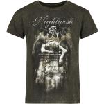 Magliette & T-shirt nere M di cotone batik con scollo tondo mezza manica con scollo rotondo per Uomo Nightwish 