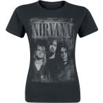 Magliette & T-shirt nere XL di cotone con scollo tondo mezza manica con scollo rotondo per Donna Nirvana 