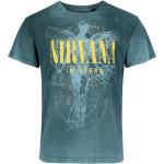 Magliette & T-shirt turchesi XXL di cotone con scollo tondo mezza manica con scollo rotondo per Uomo Nirvana 
