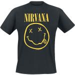 Magliette & T-shirt nere 5 XL taglie comode di cotone con scollo tondo mezza manica con scollo rotondo per Uomo Nirvana 